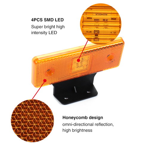 વોટરપ્રૂફ એલઇડી લાઇટ્સ ટ્રેઇલર્સ લાઇટ રિફ્લેક્ટર સાઇડ માર્કર લેમ્પ સૂચક પ્રકાશ