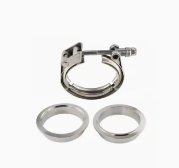 3 Inch Stainless Steel V-Shaped Throat Exhaust Pipe Clamp Kit - Quick Release V-Band Flange