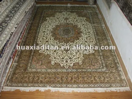 handmade silk carpets, flower design persian rug carpets