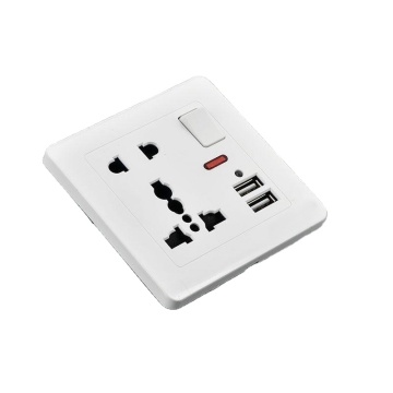 Corche d'extension 2M avec 6 prises d'extension + 4 ports USB - Nouvelle bande d'alimentation
