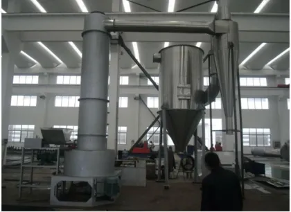 Rotary spin flash dryer machine