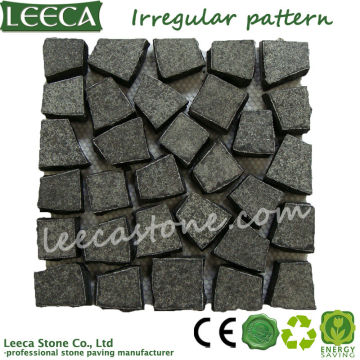 G684 black granite spit mesh paving stone
