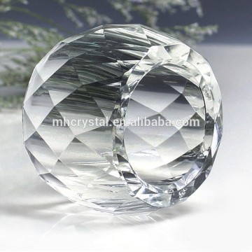Clear glass crystal napkin holder MH-00152B