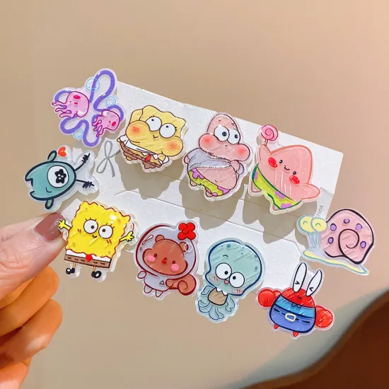 Cute Cartoon Acrylic Brooch Hairpin Accessories for Kids