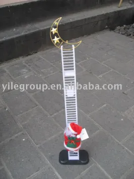 10&quot;santa climbing ladder/santa claus/electrical santa
