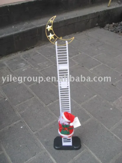 10"santa climbing ladder/santa claus/electrical santa
