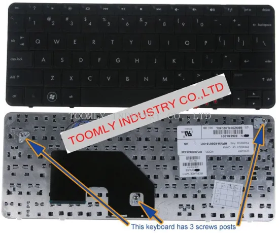 Laptop Keyboard For Hp Mini 110 Netbook Series,black Color,608769-001
