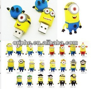 Custom style 2gb/4gb/8gb/16gb/32gb/64gb mini minion usb pendrive, despicable me usb pen drive, despicable me usb stick