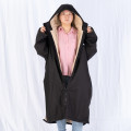 Black Grey waterproof dry changing robe outdoor jacket