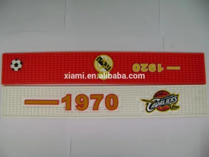 bulk production good price engraved words bar mat pvc