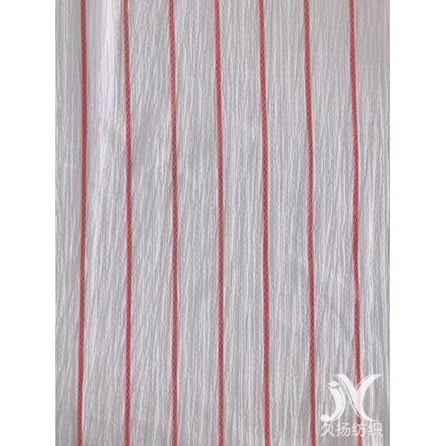 White Stripe Crepe Fabric Strick