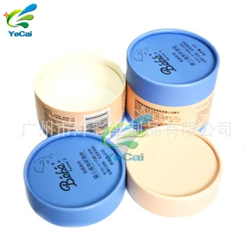 Custom printed multiple colors round flexographic printing 100% recycled custom printed tubes cap