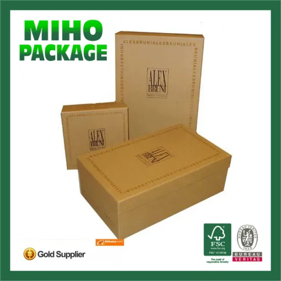 custom printed brown cardboard gift box