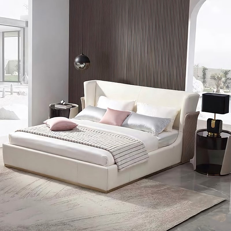 Light Luxury Modern Leather Bed