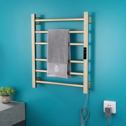 Bathroom Accessory Warm Towel Rack Brushed Gold