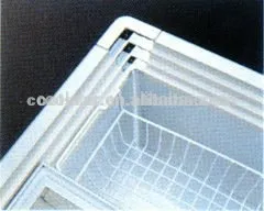 Store mobile island glass freezing showcase