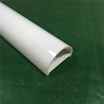Tianqi professional manufacturer extrusion plastic profile half round white abs tube for led light tube parts