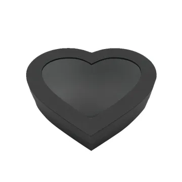 Cardboard Heart Shape Gift Box with Clear Window