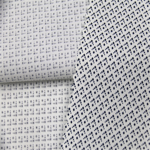 Cotton Polyester Poplin With Small Diamond Lattice