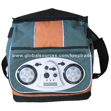 Cooler Bag with Speaker, 2 Separate Insulated Compartments