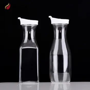 Wholesale PET Plastic 1L Juice Iced Tea Bottle BPA-Free 1000ml Carafe Jug with Lid