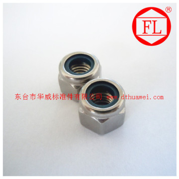 Stainless steel DIN985 hexagonal nylon lock nut with more specifications