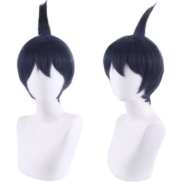30cm Short Blue-Black Cosplay Wig for Men - Hayakawa Aki (Chainsaw Man)