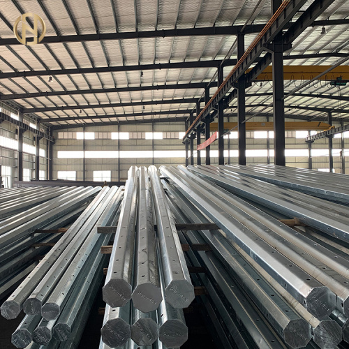 15m 16m galvanizli yuvarlak konik çelik kutbu