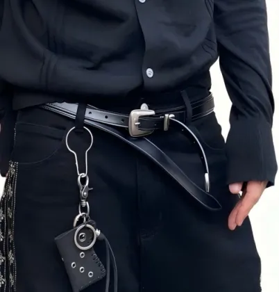 Genuine leather multi-layer belt