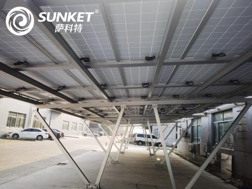 painéis de garagem solar e sistema de suporte de montagem