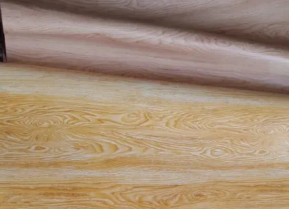 High-grade wood pattern luggage leather