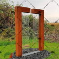 Corten Steel Round Sculpture Water Fountain For Garden