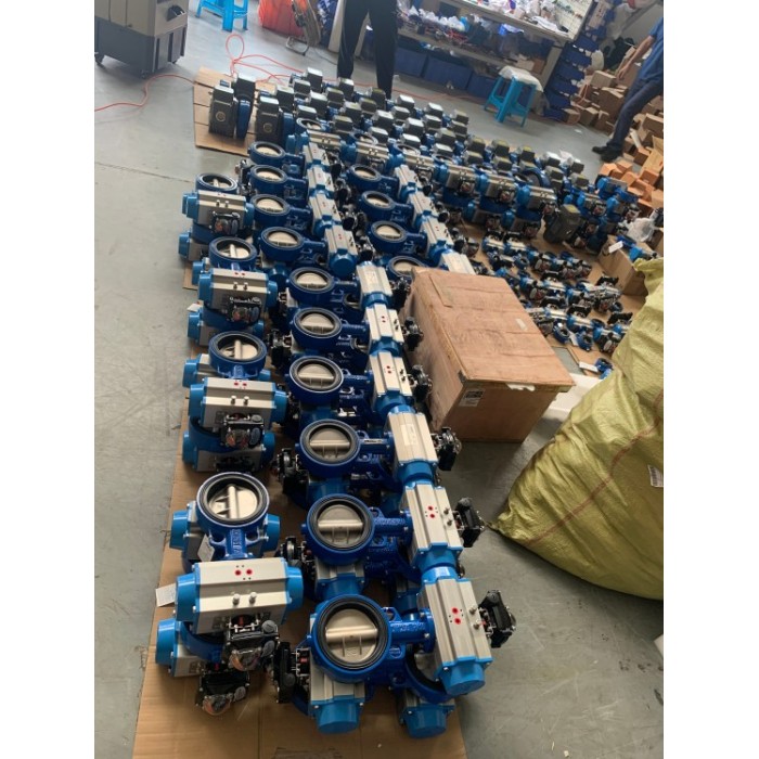 Van bướm wafer khí nén