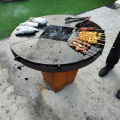 Wood Charcoal Barbecue corten steel BBQ