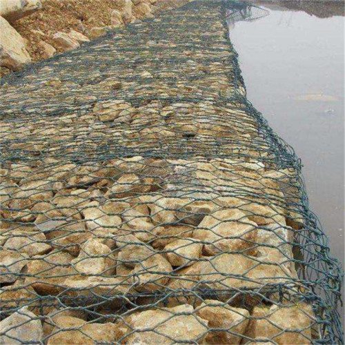 Malla de alambre de gaviones de cesta de piedra galvanizada de alta calidad