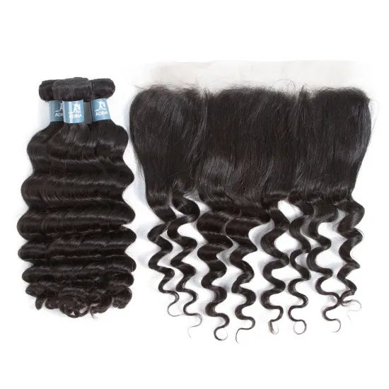 2018 Wholesale Factory Price Water Deep Curly Malaysian  Virgin Long Human Hair Weave Body Wavy Texture Bundle