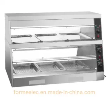 2 Layer Display Showcase Warmer Moisturizing 150cm 180cm 220cm Electric Food Warmer