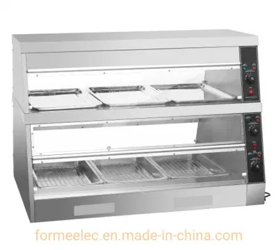 2 Layer Display Showcase Warmer Moisturizing 150cm 180cm 220cm Electric Food Warmer
