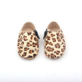 Scarpe casual da bambino in vera pelle leopardata