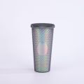 Fish scale double-layer plastic straw diamond cup