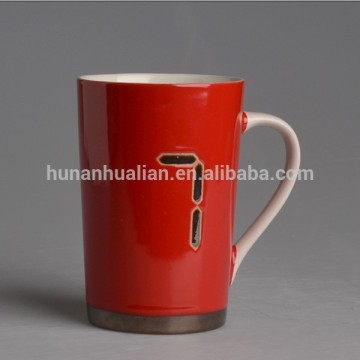 500ml ceramic mug/ ceramic mug/ ceramic mug with silicone lid