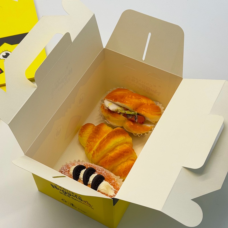 Caja de papel de Kraft de comida para llevar ecológico