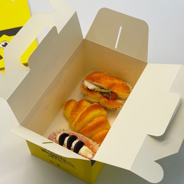 Caja de papel de Kraft de comida para llevar ecológico