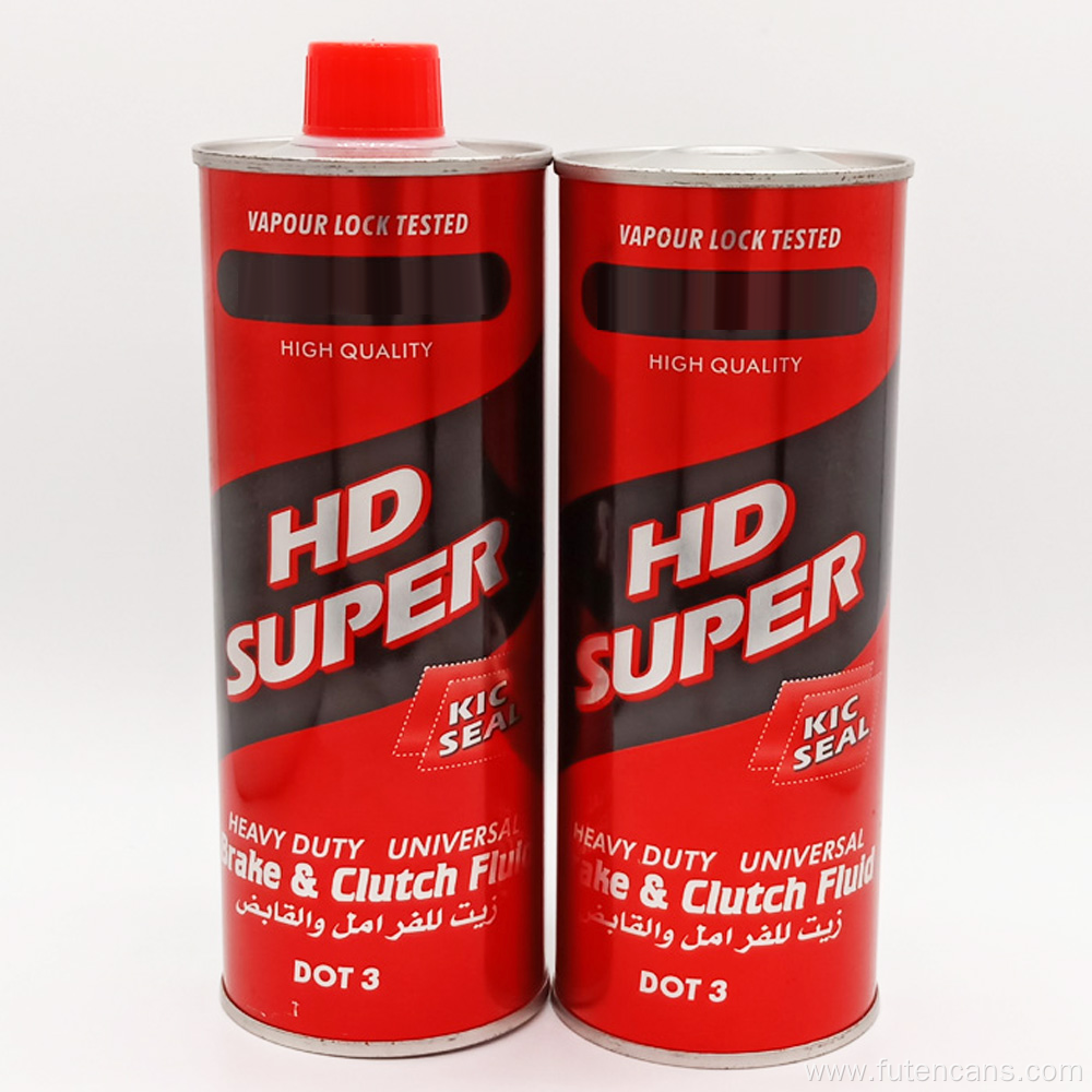 1L Round Fluid Tin Can with Conical Top