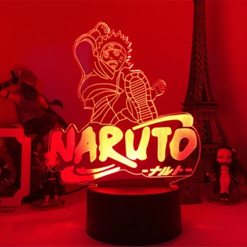 Anime-themed 7 Colors 3D USB Touch LED Night Lights: featuring Sakura, Itachi Uchiha, Akatsuki, and Kakashi