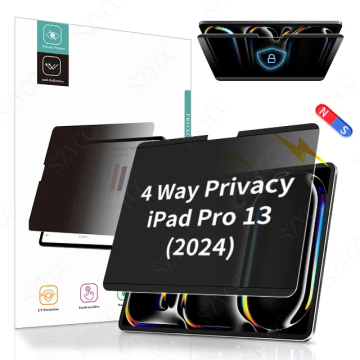 2024 iPad Pro 13 इंच M4 गोपनीयता स्क्रीन फ़िल्टर-चुंबकीय एंटी-स्पाई रक्षक, एंटी-ग्लेयर, खरोंच-प्रतिरोधी, आसान स्थापना