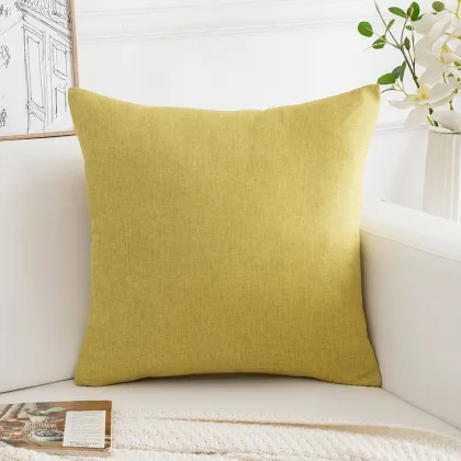 French Linen Flax Cushion Covers Fringed Throw Pillow Cover