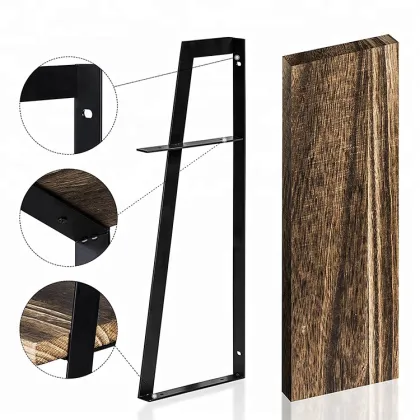 Factory Direct 2 Tier Solid Wood Wall Shelves - Rustic Floating Shelves for Living Room