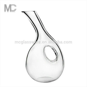 High quality hand blown clear glass wine decanters