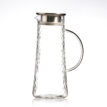 เหยือกน้ำแก้วทนความร้อน Borosilicate / Carafe / Jug with Stainless Steel Lid for Homemade Juice &amp; Iced
